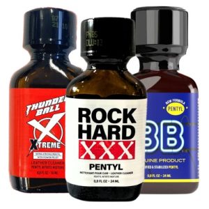 Red White and Blue 24ml Pentyl Popper Pack from Online Poppers UK