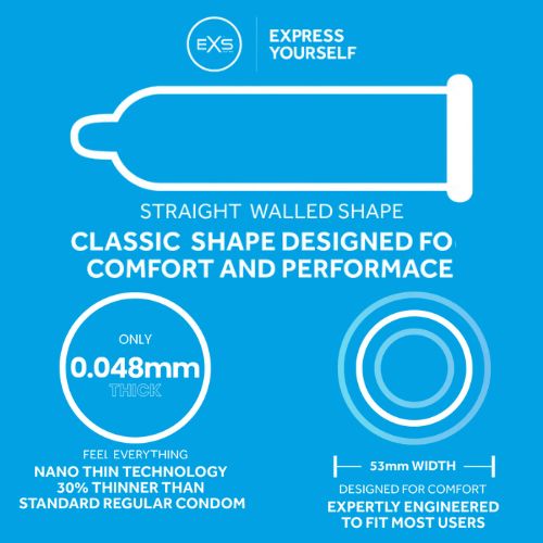 EXS Nano Thin Condoms 100 pack from Online Poppers UK