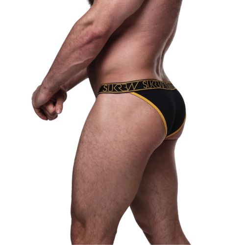 Sukrew Trophy Tanga Brief Black Gold from Online Poppers