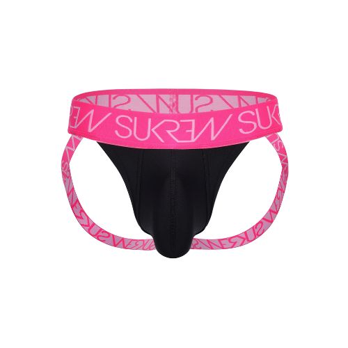 Sukrew Underground Jockstrap Black Electric Pink from Online Poppers